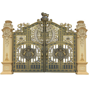 Ingresso reale Villa giardino recinzione di lusso vialetto porta scorrevole in ferro solido cancello in alluminio pressofuso - Product Image 1