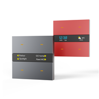 Tuya M8-Pro ZigBee Smart Display, Contrôle d'éclairage intelligent, Boutons en alliage d'aluminium et PC, Compatible avec l'application Smart Life, Commande vocale à distance