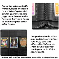 Porte-cartes personnalisé en cuir PU avec fermeture éclair, 9 pochettes pour cartes à collectionner double face, album de rangement pour MTG TCG PKM