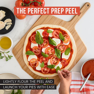 Ensemble spatule à pizza et planche à découper en bambou pour la cuisine, avec fonction antibactérienne, lavage à la main uniquement - Product Image 3