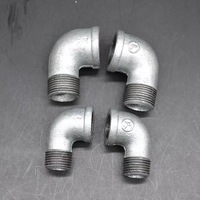 Accesorios de Tubería de Hierro Fundido Maleable Galvanizado con Roscas Internas y Externas, Tipo Codo, Sistema de Tuberías de Agua, Marca Koxy