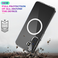 Pour Samsung A16 étui magnétique transparent, nouvelle couverture de téléphone portable anti-rayures en acrylique Slim Fit + TPU 2 en 1 pour Samsung Galaxy A16 5G
