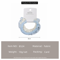 MUJU Lot de 2 élastiques à cheveux en dentelle douce, accessoire de mode unisexe pour la Fête de l'Indépendance, présentation en supermarché