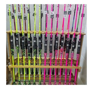 <span class=keywords><strong>Canne</strong></span> à pêche en carbone solide pour la pêche au jigging lent, <span class=keywords><strong>rose</strong></span> et verte, 1 section, camouflage coloré, pour lancer en hauteur - Product Image 1