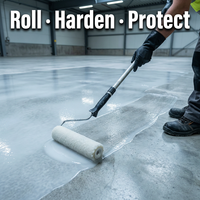 Enduit liquide acrylique inorganique à base d'eau pour sols à fort trafic, résistant aux surfaces et à l'usure, avec durcisseur et protection renforcée