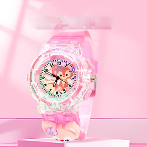 퍼즐 어린이 장난감 시계 만화 전자 발광 만화 디지털 포인터 쿼츠 테이블 어린이 창의적인 크리스탈 글루 액세서리 - Product Image 6