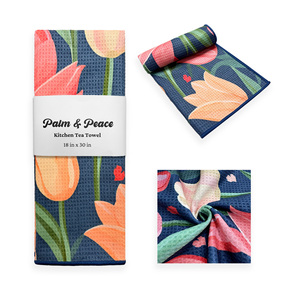 Serviettes de cuisine personnalisées avec impression numérique et logo, idéales pour une utilisation promotionnelle, séchage rapide - Product Image 4