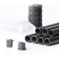 Tube d'arbres de queue de billard en fibre de carbone de 12.4mm, ébauches de queue Protapered avec remplissage en mousse, virole et insert de joint