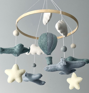 Aereo bambino Mobile vivaio mobile fatto <span class=keywords><strong>a</strong></span> <span class=keywords><strong>mano</strong></span> regalo del bambino mongolfiera Mobile culla Mobile - Product Image 6