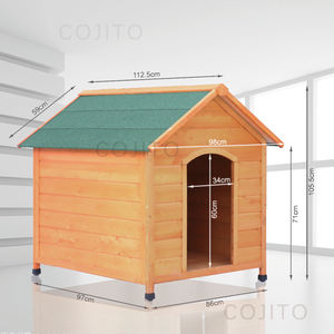 Maison moderne de luxe pour animaux de compagnie petite construction métallique durable en bois <span class=keywords><strong>cage</strong></span> à motifs d'animaux d'intérieur et d'extérieur pour chats lapins jeu de repos - Product Image 2