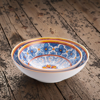 Nouveau personnalisé imprimé grand jolie 9.8 pouces rond mélamine turc bols