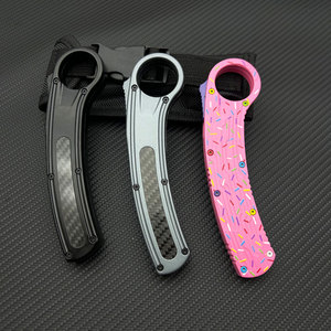 Cuchillos OTF para acampar al aire libre, fabricados en China. Venta al por mayor de fábrica. Herramienta en forma de donut con mango OEM. Se utiliza para cocinar al aire libre. - Product Image 3
