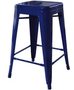 2023 Заводская распродажа, высокие промышленные винтажные металлические барные стулья, металлические обеденные стулья