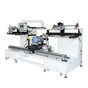 Imprimante sérigraphique automatique bicolore UVLED à 2 stations, contrôlée par PLC, pour bouteilles d'eau de type gallon, 400x600mm - Product Image 6