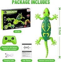 Wiederaufladbarer Wandkletternder Gecko-Roboter Spielzeug mit Fernbedienung, Lustiges Scherzgeschenk für Kinder, Jungen & Mädchen ab 4 Jahren, Geräuscharm Upgrade-Version