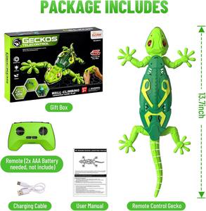 Robot Gecko Grimpant Mural Rechargeable Télécommandé, <span class=keywords><strong>Cadeau</strong></span> Amusant pour Enfants, Garçons et Filles de 4 <span class=keywords><strong>Ans</strong></span> et Plus, Version Silencieuse Améliorée - Product Image 4