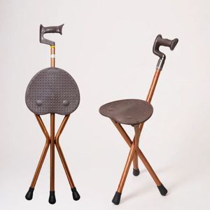 Giant Airlines Folding Walking Stick <b>Stool</b> Three Legged <b>Portable</b> Cane Chair For Elderly One Size - Product Image 1