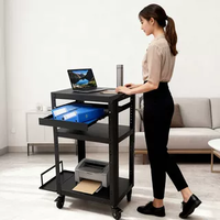 Support pour ordinateur portable réglable en acier laminé à froid blanc de marque pour la maison et le bureau