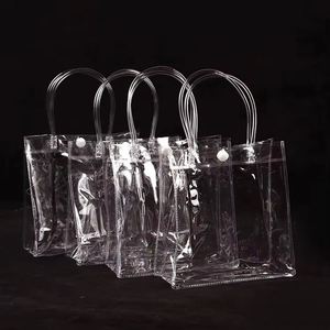 กระเป๋าช้อปปิ้ง PVC ใสขนาดใหญ่ กันน้ำ ใส่ของได้เยอะ เหมาะสำหรับใส่ของขวัญหรือเดินทาง - Product Image 1