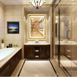 Espejo LED Decorativo Inteligente Moderno, Espejo de Pared Colgante para Baño con Sensor Táctil Inteligente y Luz LED, Miroir - Product Image 4