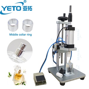 Machine de capsulage semi-automatique de bureau haut de gamme pour bouteilles de parfum, de boissons et de produits chimiques, grande capacité, en métal, marque <span class=keywords><strong>YETO</strong></span> - Product Image 1