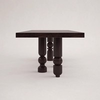 Table rectangulaire en bois massif nordique, luxe, petit appartement, salle à manger, réunion, négociation, mobilier