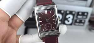 Reloj Clásico de Lujo con Esfera Borgoña, Estilo Cuadrado con Tapa Abatible, Unisex, Mecánico Automático, Luminoso, para Ocasiones de Alto Nivel - Product Image 2