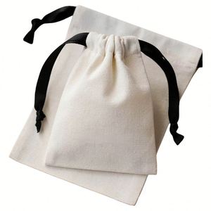 Bolsa Pequeña de Tela de Algodón Puro, Bolsa con Cordón para Velas Aromáticas, Bolsa de Almacenamiento de Joyas, Bolsa de Regalo de Algodón, Bolsa con Cordón de Lona - Product Image 5