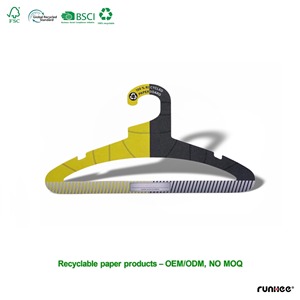 Perchas <span class=keywords><strong>de</strong></span> Cartón Kraft Reciclado Impresas Biodegradables Personalizadas y Ecológicas Certificadas, Perchas Plegables <span class=keywords><strong>de</strong></span> Tela para Plantas - Product Image 1