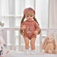 Poupées Bébé Reborn en Silicone Fonctionnelles de 55 cm pour Filles, Ensemble de Vêtements Multiples, Poupée Bébé Reborn en Silicone de 22 Pouces