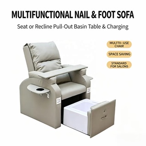 เก้าอี้นวดเท้าปรับเอนได้พร้อมอ่างแช่เท้าไฟฟ้าสำหรับร้านทำเล็บ - Product Image 4