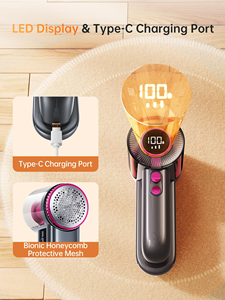 NEW Rechargeable Plastic Fabric Shaver Lint <b>Remover</b> Sweater Shaver for Outdoor Use Portable with Smart Digital Display - Product Image 5