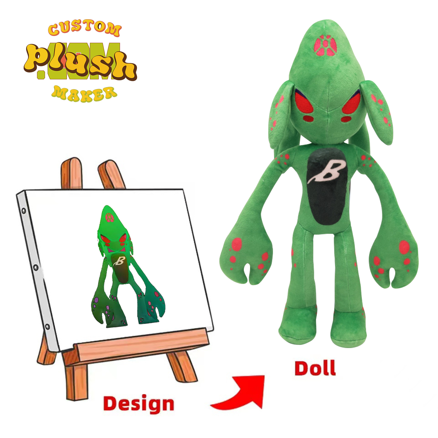 peluche monstre vert