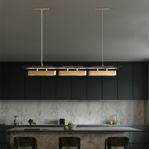 โคมไฟเพดานห้อยทรงโมเดิร์นสไตล์นอร์ดิก ดีไซน์หรูหรา ทำจากทองแดง พร้อมหลอดไฟ LED และหินอ่อน - Product Image 1