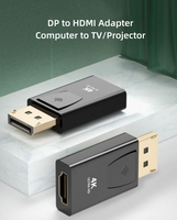 Adaptateur DisplayPort DP vers HDMI portable 4K, mâle vers femelle, pour moniteur/projecteur/PC/TV