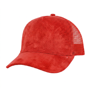 Green Suede Mesh Trucker <b>Hat</b> 6-Panel Adjustable Unisex Casual Cap Spring <b>Summer</b> Style - Product Image 5