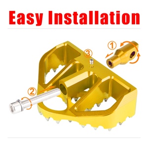 Clavijas de pie ancho Goldfire CNC, rotación de 360 grados, estilo MX <span class=keywords><strong>Chopper</strong></span> Bobber para Harley Dyna Sportster Fatboy Iron <span class=keywords><strong>883</strong></span> - Product Image 3