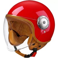 Casque 3/4 rétro, homologué DOT, en ABS durable, pour scooter, moto tout-terrain, kart, cyclomoteur, vélo électrique, double usage