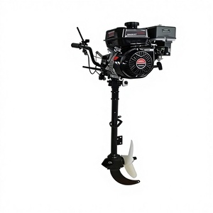 Moteur hors-bord portable et léger à essence 7,5 CV 2 temps avec commande par timon pour petits bateaux et bateaux d'accompagnement - Product Image 2