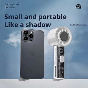 Tùy Chỉnh Cầm Tay <span class=keywords><strong>Fan</strong></span> Hiển Thị Kỹ Thuật Số Xách Tay Mini Im Lặng Không Thấm Nước Nhỏ Gọn Trọng Lượng Nhẹ Có Thể Sạc Lại <span class=keywords><strong>Fan</strong></span> - Product Image 2