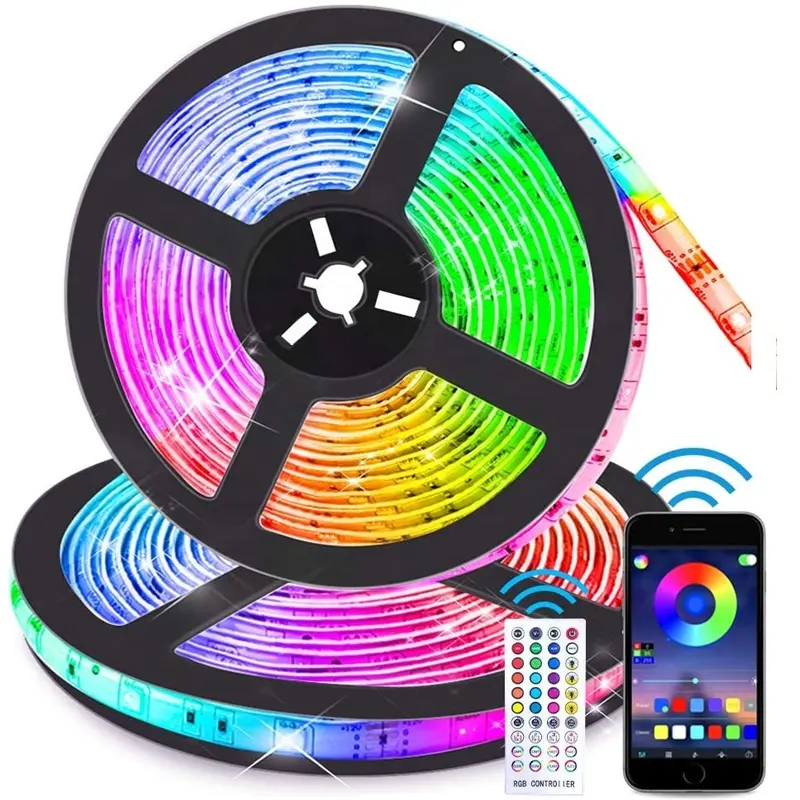 Droom Kleur Muziek Voice Sync 5050 Rgb Led Rgb Strip Licht Kit Bluetooh Draadloze Rgb Led Strip 44 Sleutel Remote led Strip Verlichting