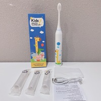 Brosse à dents électrique sonique alimentée par USB pour enfants de 6 à 13 ans Poils souples Vibration à grande vitesse Nettoyage efficace pour enfants