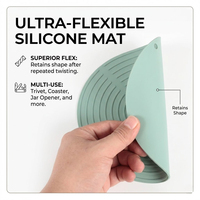 Direct usine : Sous-plats classiques en silicone épais, résistants à la chaleur, écologiques, antidérapants, protège-plat et protège-comptoir pour