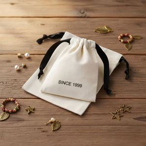 Bolsas de Algodón Orgánico con Cordón de Alta Calidad en Oferta, Bolsas de Muselina de Algodón con Cordón al por Mayor - Product Image 1