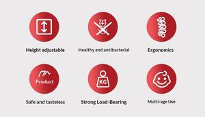 Silla Individual para Estudiantes con Carcasa de Plástico y Estructura Metálica, Silla para <span class=keywords><strong>Aula</strong></span> - Product Image 3