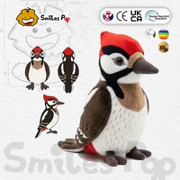 Boneka Burung Pelatuk Kustom Grosir Bahan Daur Ulang Mainan Burung Isi Lembut Desain Kustom CE UKCA Boneka Burung Pelatuk