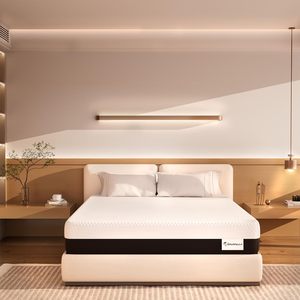 Colchón de Espuma Viscoelástica de 6, 8, 10 y 12 Pulgadas, Certificado por CertiPUR-US, Enrollable, Comprimido y Envasado al Vacío, Ahorro de Espacio, Precio al por Mayor para Logística - Product Image 1