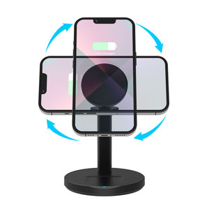 Station de charge sans fil pour <span class=keywords><strong>téléphone</strong></span> <span class=keywords><strong>portable</strong></span> réglable de bureau 10W 15W Chargeur sans fil magnétique 3 en 1 - Product Image 4
