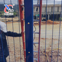 Clôture anti-escalade haute sécurité 358, panneaux de grillage soudé à vue dégagée en acier galvanisé pour barrière périmétrique extérieure d'aéroport