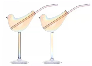 OEM ODM Einzigartiges Bastel geschenk Vogel glas Strand party Martini Glaswaren Tiere Gläser Cocktail - Product Image 5